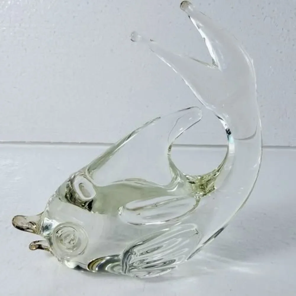 Vintage Clear Art Glass Fish Figurine